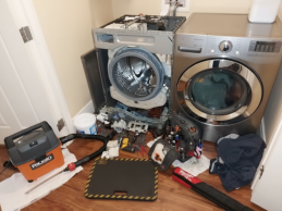 Washing machine heating element and internal repair work